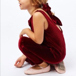 For Love & Lemons Lil Lemons velvet romper 3T